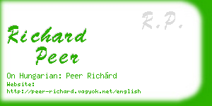 richard peer business card